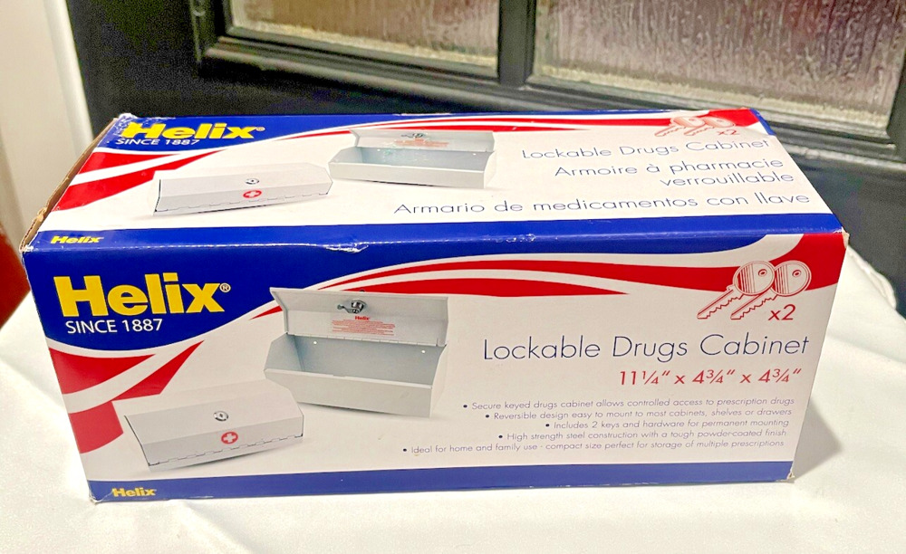 Helix Lockable Drugs Cabinet: New In Box